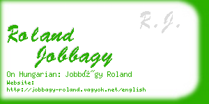 roland jobbagy business card